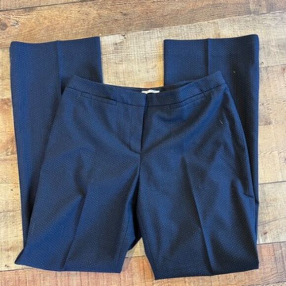 Halogen Navy Blue Women's Dress Pants Taylor Fit Flat Front Textured 6P - Picture 2 of 6